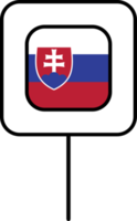 Slovakia flag square pin icon. png