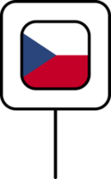 Czech flag square pin icon. png