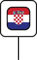 Croatie drapeau carré épingle icône. png