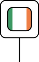 Irlanda bandiera piazza perno icona. png