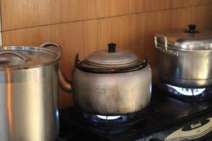 photo of hot kettle on stove