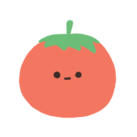 Hand-drawn Cute tomato, Cute vegetable character design in doodle style png