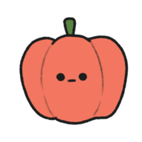 Hand-drawn Cute red bell pepper, Cute vegetable character design in doodle style png