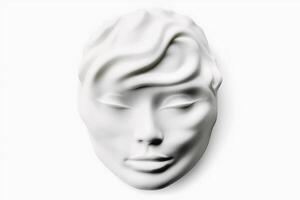 un hembra cara hecho de yogur creado con generativo ai tecnología. foto