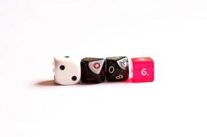 playing dice isolated on white photo