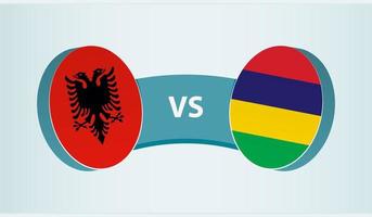 Albania versus Mauritius, team sports competition concept. vector