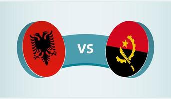 Albania versus angola, equipo Deportes competencia concepto. vector