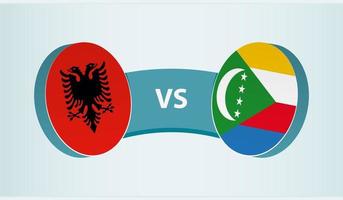 Albania versus Comoros, team sports competition concept. vector