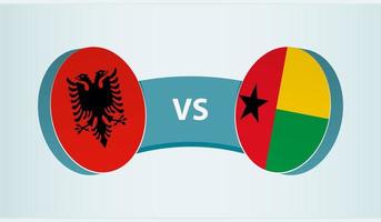 Albania versus guinea-bissáu, equipo Deportes competencia concepto. vector