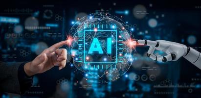 AI chatbots is the process of artificial intelligence between systems and human beings. In other words, AI chatbot is a virtual customer service that can actively interact with the users. photo