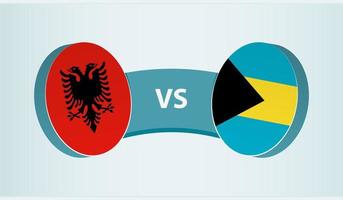 Albania versus el bahamas, equipo Deportes competencia concepto. vector