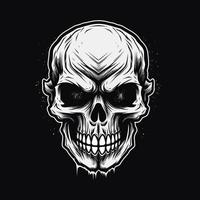 Logo of an angry skull designed in esports illustration style vector