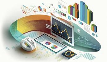 Medical Informatics and Health Care Analytics - Conceptual Illustration, Generate Ai photo