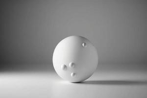Abstract 3d white ball, abstract background, abstract white simple ball photo