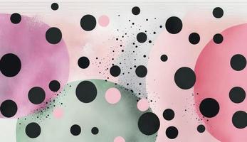 A seamless pattern featuring softly painted watercolor dots in various sizes, in a peaceful and dreamy color palette, Watercolor Dots Pattern, Abstract Art, watercolor pattern, Generate Ai photo