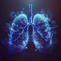 Human lungs Medical and health care conceptual illustration, 3d render, Generate Ai photo