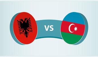 Albania versus azerbaiyán, equipo Deportes competencia concepto. vector