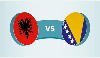 Albania versus Bosnia and Herzegovina, team sports competition concept. vector