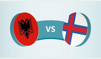 Albania versus Faroe Islands, team sports competition concept. vector