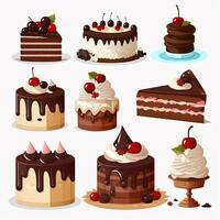 Black Forest Cakes, combines rich chocolate cake layers, fresh cherries, cherry liqueur, simple whipped cream frosting, cake icons, gameItems, gameAssets, props, items, sprites, photo