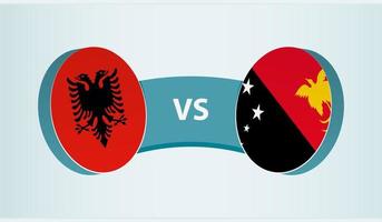 Albania versus Papua New Guinea, team sports competition concept. vector