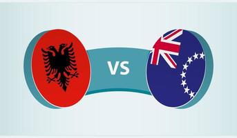 Albania versus Cook Islands, team sports competition concept. vector