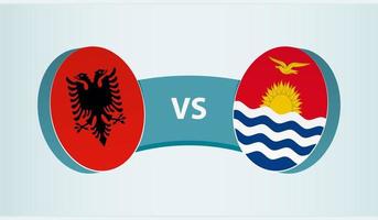 Albania versus kiribati, equipo Deportes competencia concepto. vector