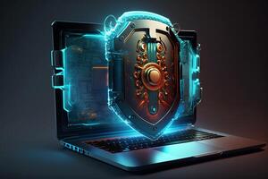 The concepts of security and data privacy, the lock symbol and Internet security, protection of personal data. DDP. photo