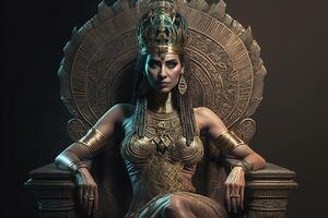 un egipcio mujer, reina cleopatra. historia de antiguo Egipto. generativo ai foto