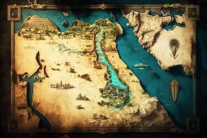 Map of Ancient Egypt. photo