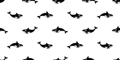 whale seamless pattern vector shark fin dolphin isolated wallpaper background