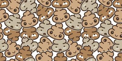 Poo Seamless pattern vector Cartoon isolated doodle illustration wallpaper background