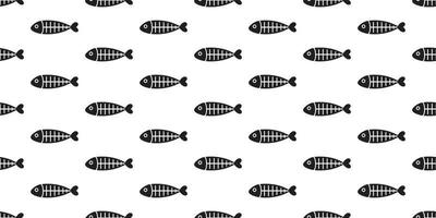 fish seamless pattern vector salmon whale dolphin shark isolated wallpaper background