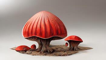 A mushroom above the stump. photo
