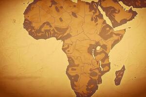 Africa day. Concept wallpaper map of the continent of Africa for the holiday. . photo