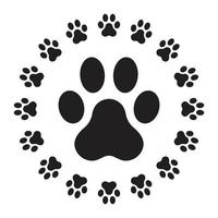 Dog Paw logo icon paw vector cat paw illustration cartoon graphic