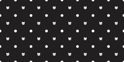 Cat Seamless Pattern vector kitten polka dot isolated wallpaper background