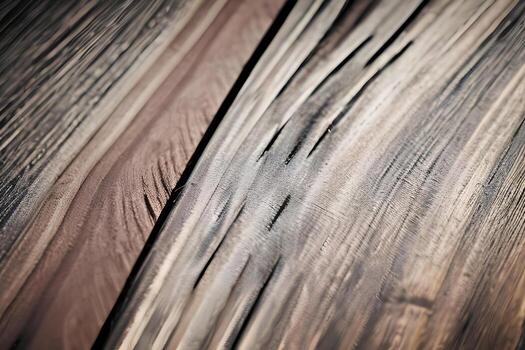 A close up of a wood plank with the wood grain texture. photo