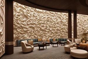 The lobby of the new hyatt regency. photo