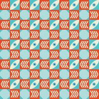 Colorful neo geometric pattern. Neo Geometric Seamless Period. Grid with color geometrical shapes. Modern abstract background vector