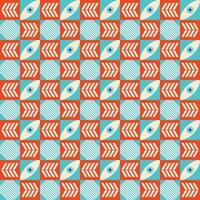 Colorful neo geometric pattern. Neo Geometric Seamless Period. Grid with color geometrical shapes. Modern abstract background vector