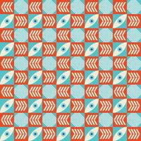 Colorful neo geometric pattern. Neo Geometric Seamless Period. Grid with color geometrical shapes. Modern abstract background vector