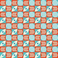 Colorful neo geometric pattern. Neo Geometric Seamless Period. Grid with color geometrical shapes. Modern abstract background vector