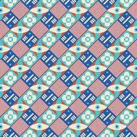 Colorful neo geometric pattern. Neo Geometric Seamless Period. Grid with color geometrical shapes. Modern abstract background vector