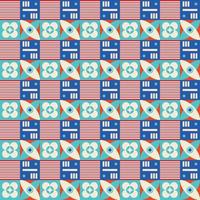 Colorful neo geometric pattern. Neo Geometric Seamless Period. Grid with color geometrical shapes. Modern abstract background vector