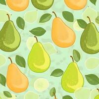 pear avocado and herbs fresh backgrounds pattern photo