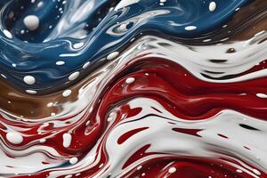 usa flag in futuristic, 3d, retro, fractal, oil painting, paper cut style, abstract, interior home design photo