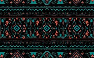 étnico resumen ikat modelo. sin costura modelo en tribal, gente bordado, mexicano estilo. azteca geométrico Arte ornamento diseño de impresión para alfombra, fondo de pantalla, ropa, envase, tela, cubrir, textil vector