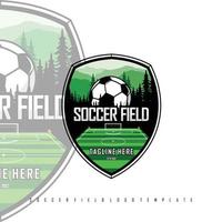 SOCCER FIELD LOGO TEMPLATE, READY FORMAT EPS 10 vector