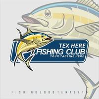 FISHING LOGO TEMPLATE WITH A GRAY BACKGROUND,READY FORMAT EPS 10 vector